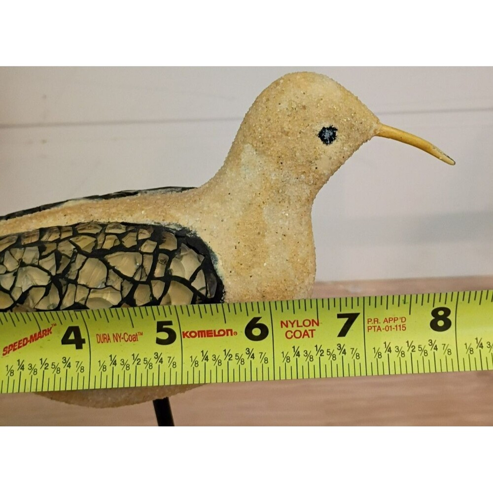 Mosaic Seabird Figurine on Metal Stand Coastal Nautical Beachy Deco 11 Inch Tall - Picture 11 of 11